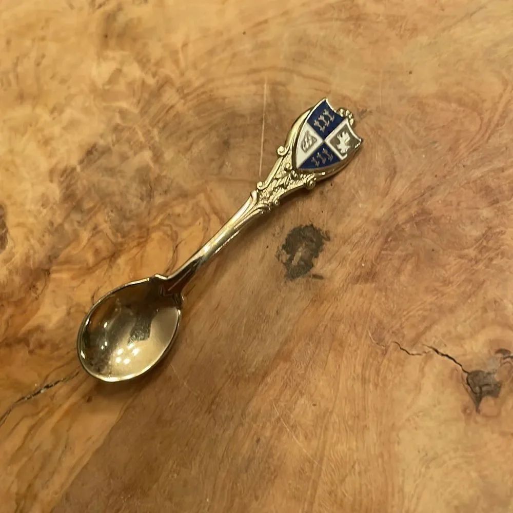Vintage Miniature Collector Souvenir Spoon Brooch with Coat of Amrs/Crest